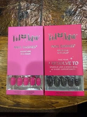 Red Aspen Pink Nail Dashes Press-On Manicure